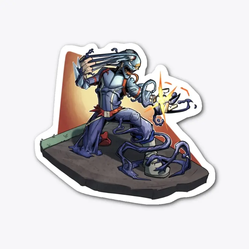 Fire and Ice and Goop Sticker